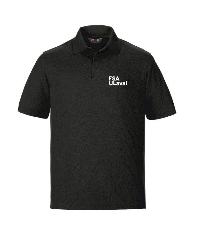 Polo Unisex FSA ULaval - Noir - Imprimé