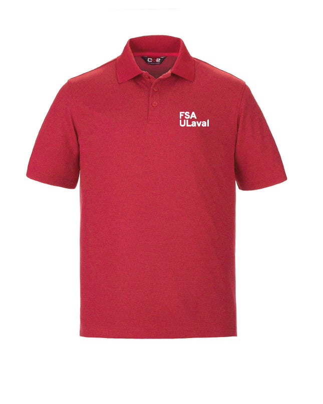 Polo Unisex FSA ULaval - Rouge - Imprimé