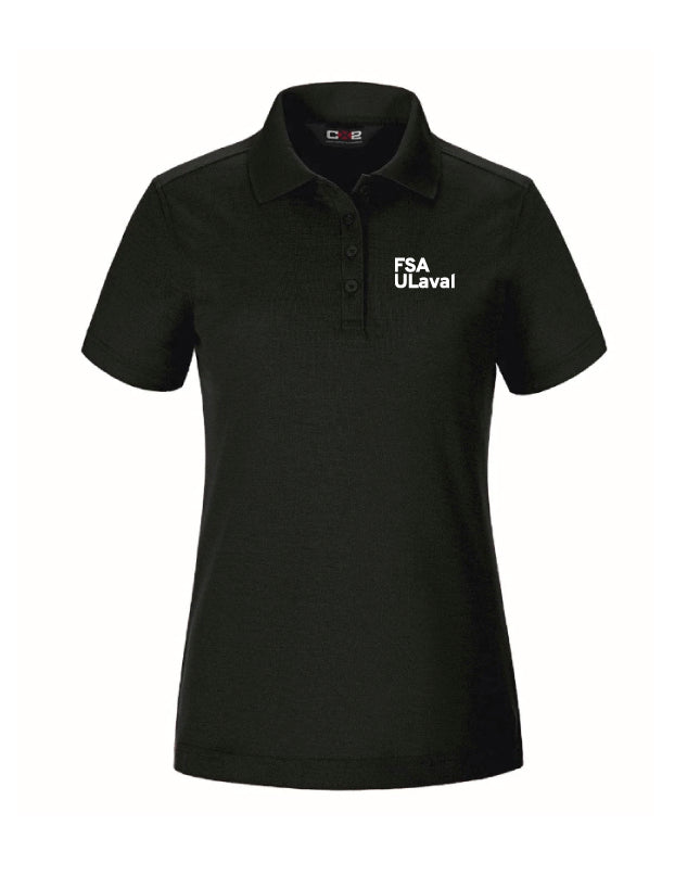 Polo FSA ULaval - Femme - Noir - Imprimé