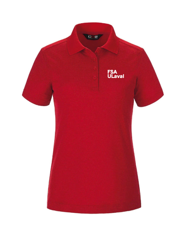 Polo FSA ULaval - Femme - Rouge - Imprimé
