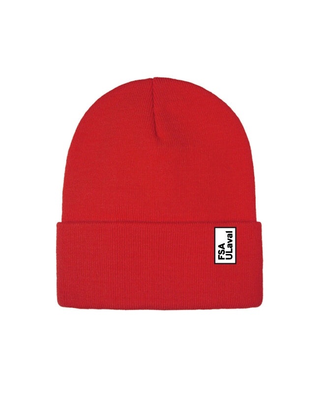 Tuque Rouge FSA ULaval - Écusson Blanc